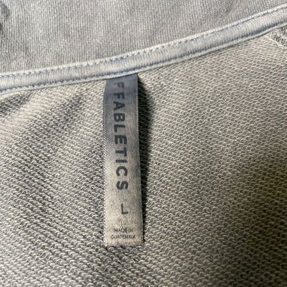 Fabletics Austin Bell Sleeve Jacket Zip Up Terry Cloth True Indigo Dark Large - Picture 10 of 12